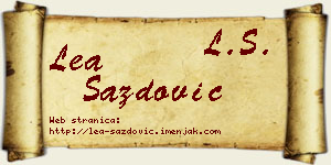 Lea Sazdović vizit kartica